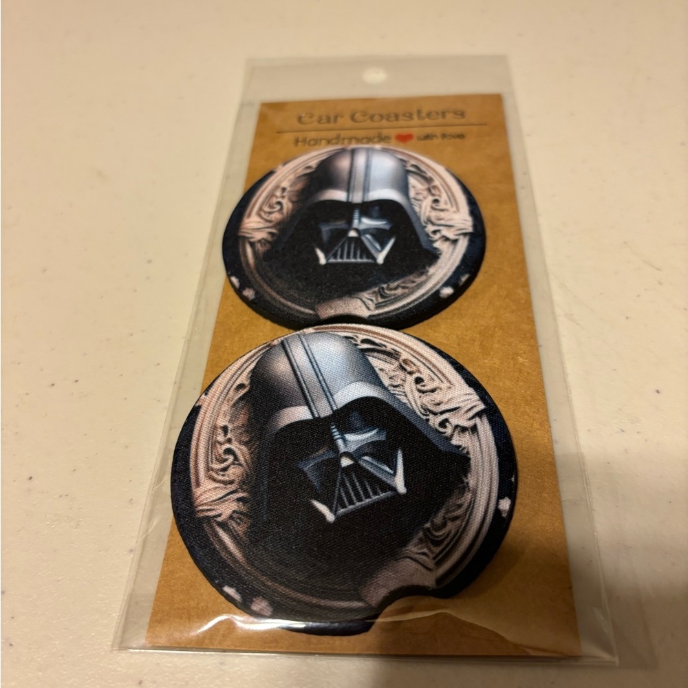 Darth Vader Car Coasters. Handmade